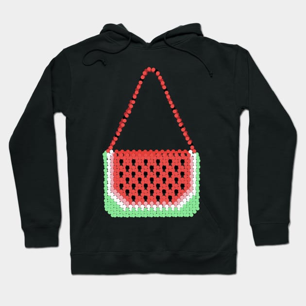 Watermelon Bead Bag Hoodie by marissasiegel